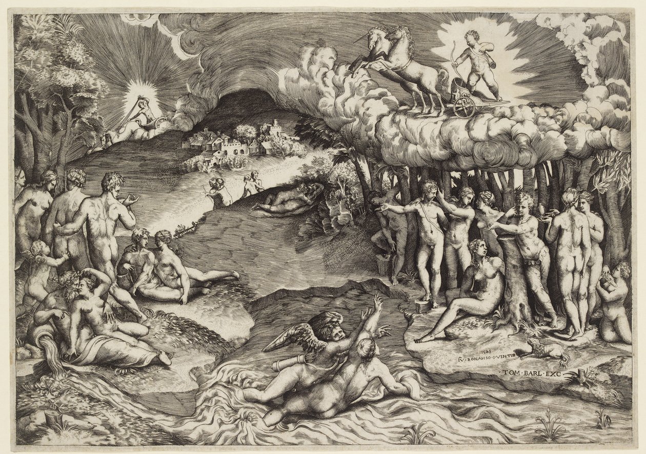 O triunfo do amor, 1545 de Giulio Bonasone