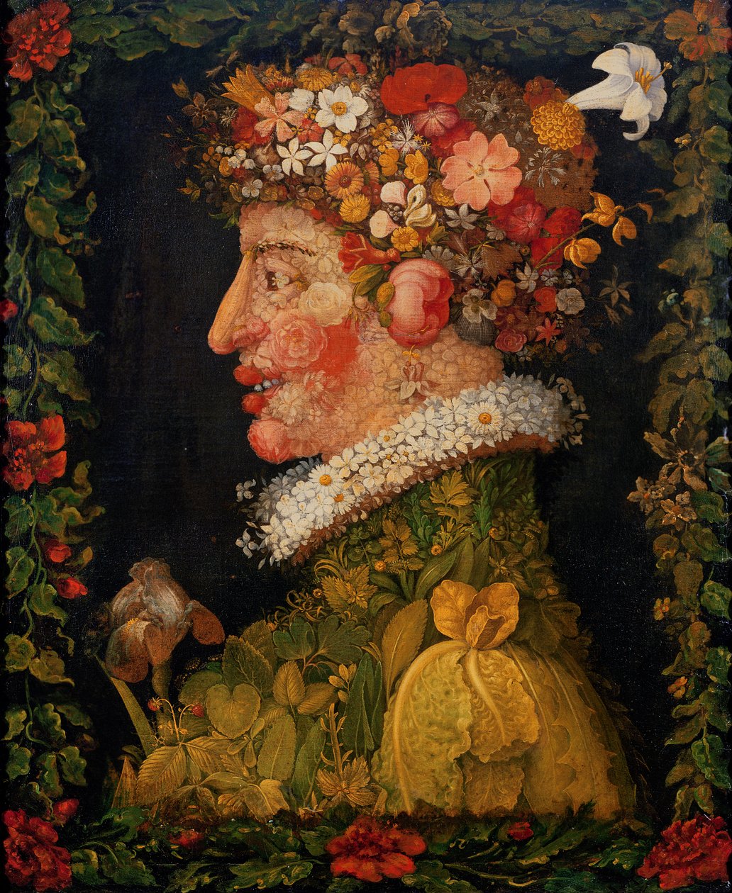 Primavera, de uma série que descreve as quatro estações, 1573 de Giuseppe Arcimboldo