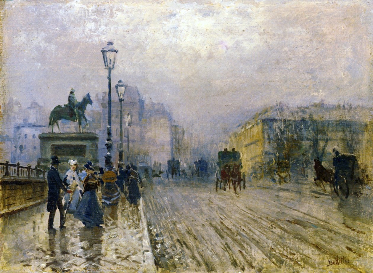 O Pont Neuf, Paris de Giuseppe de Nittis