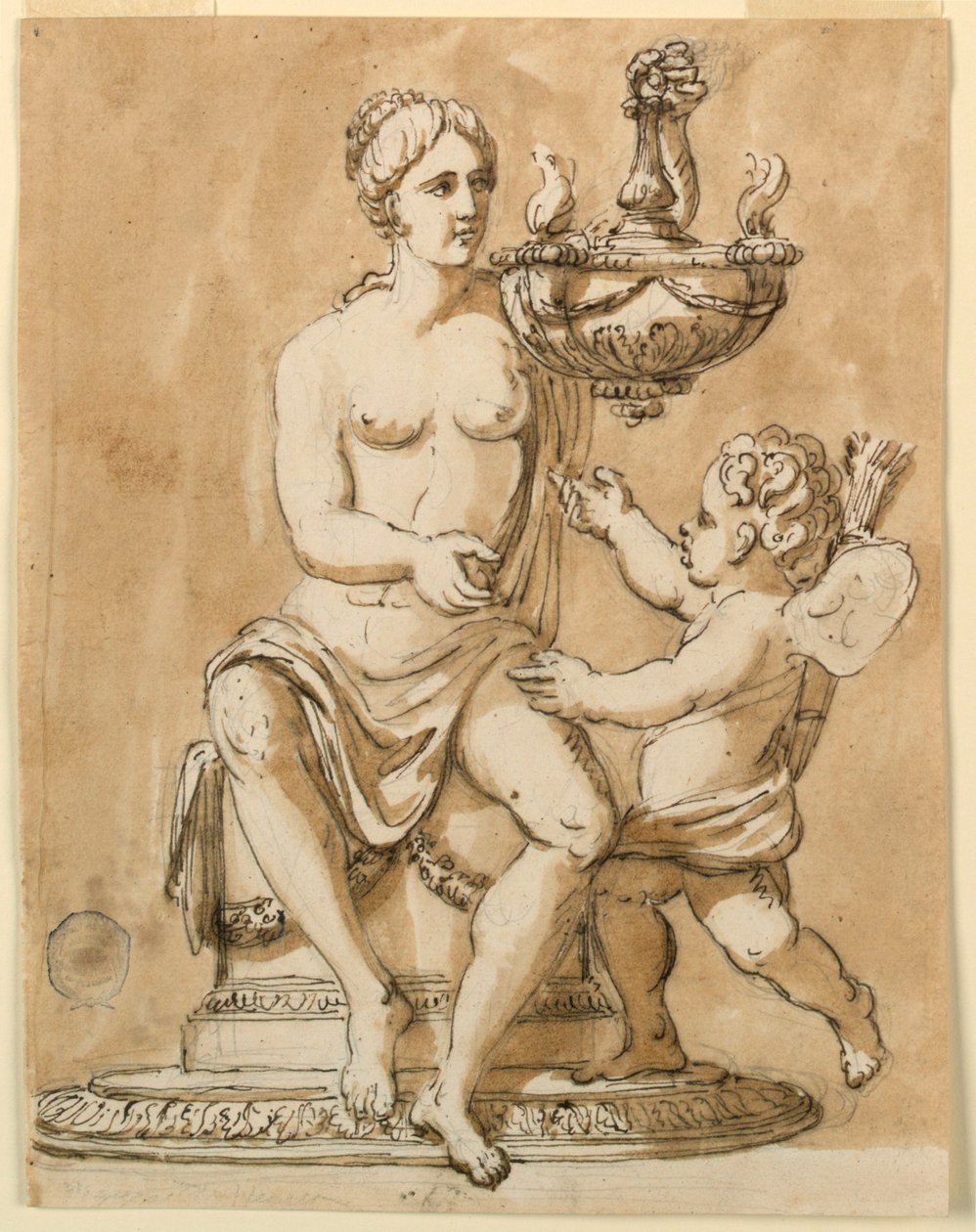 Lâmpada de óleo de Giuseppe Barberi