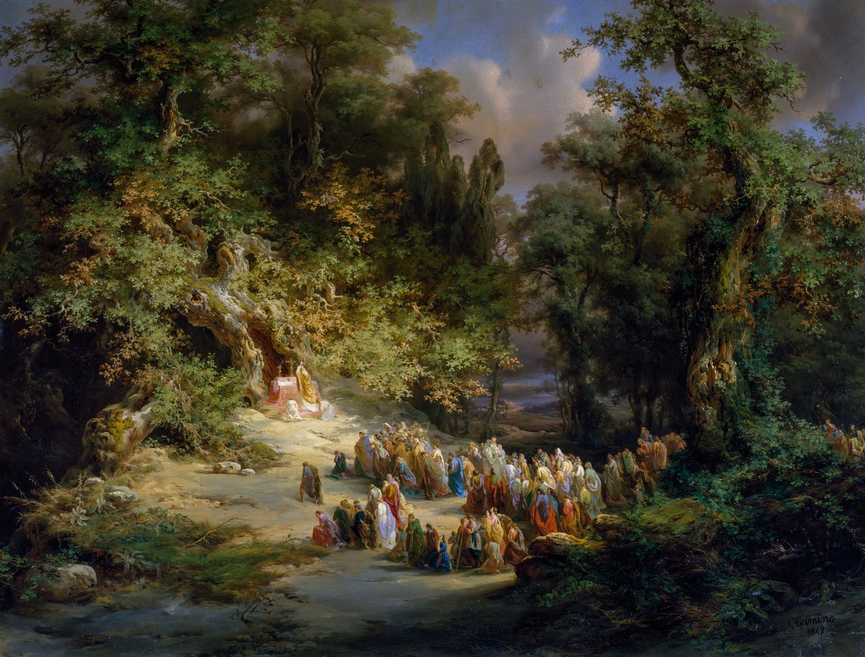 Missa cristã primitiva na floresta de Giuseppe Camino