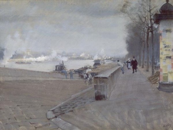 O sena em paris de Giuseppe de Nittis
