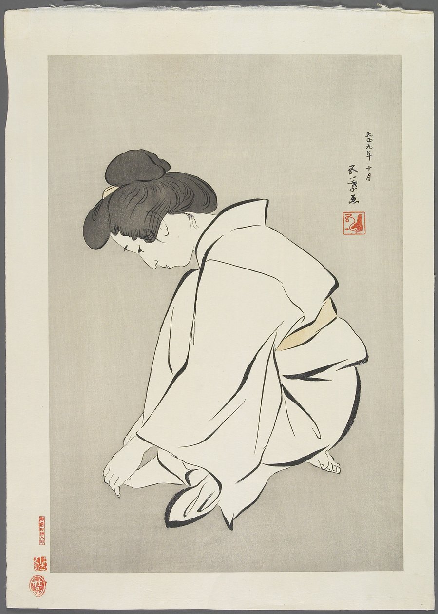 Toenails de corte de mulher, depois de 1929 de Goyo Hashiguchi