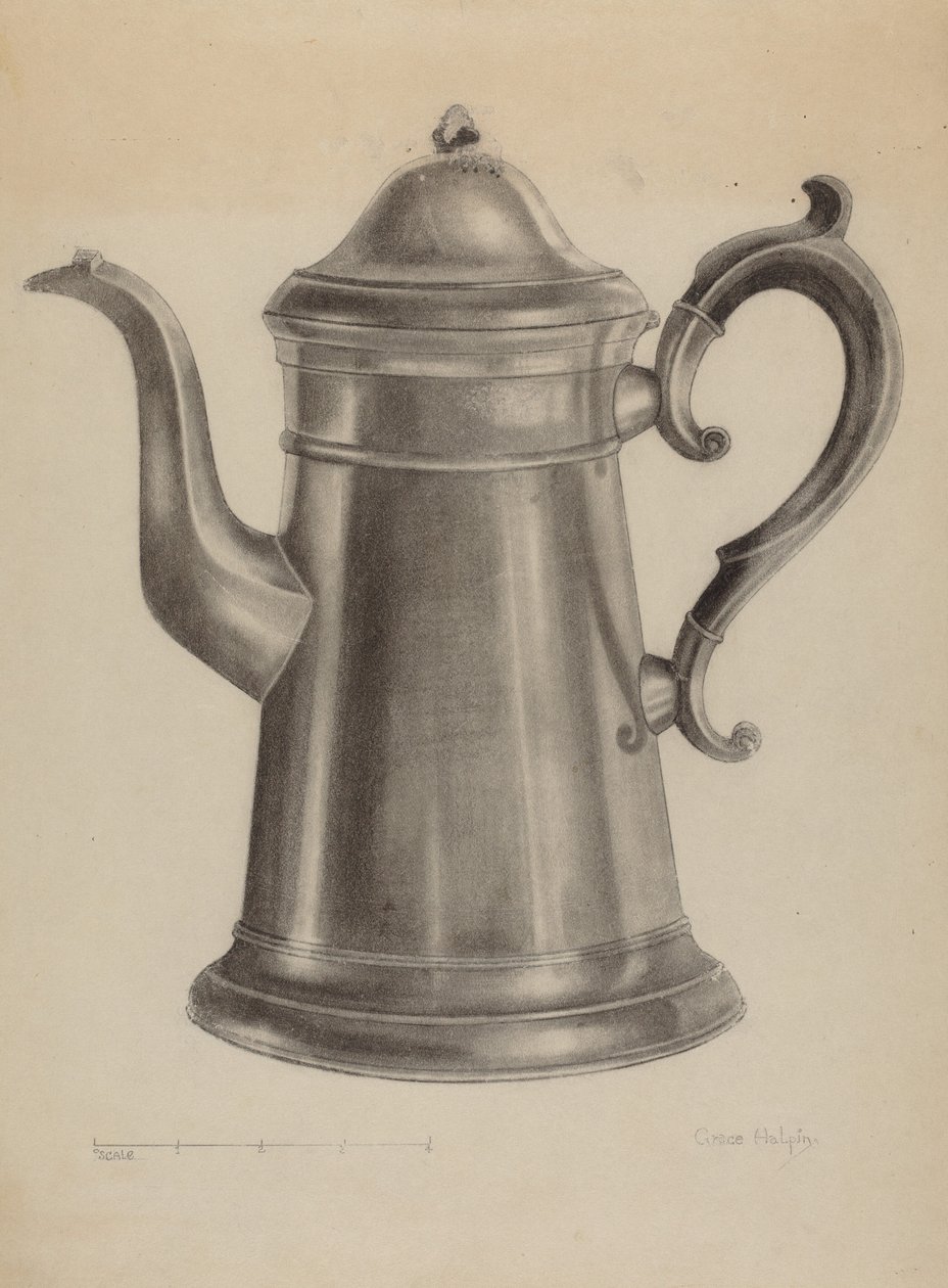 Cafeteira de Estanho de Grace Halpin