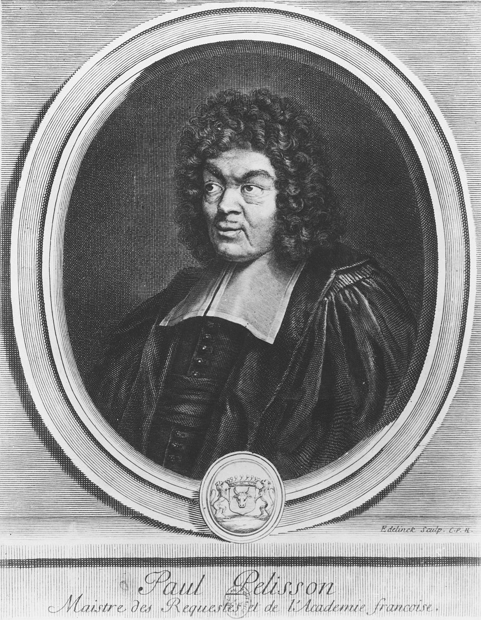 Retrato de Paul Pellisson de Gérard Edelinck