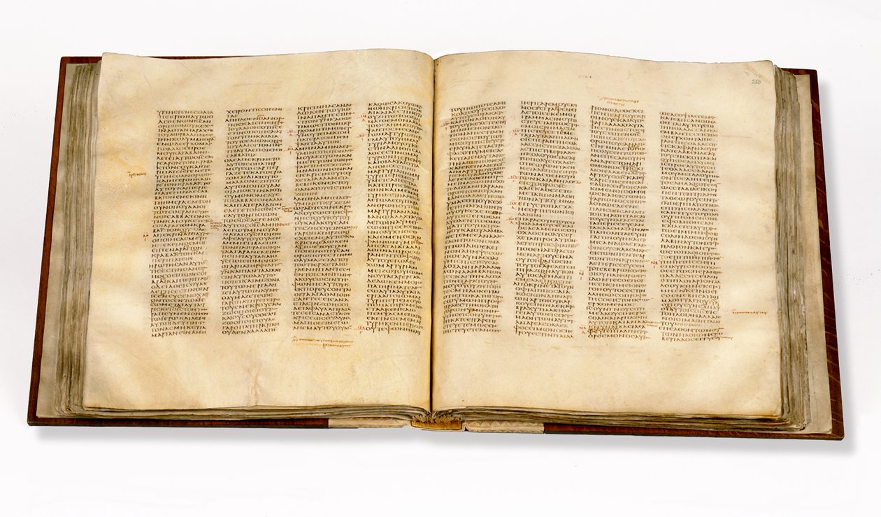 Página do Codex Sinaiticus de Greek