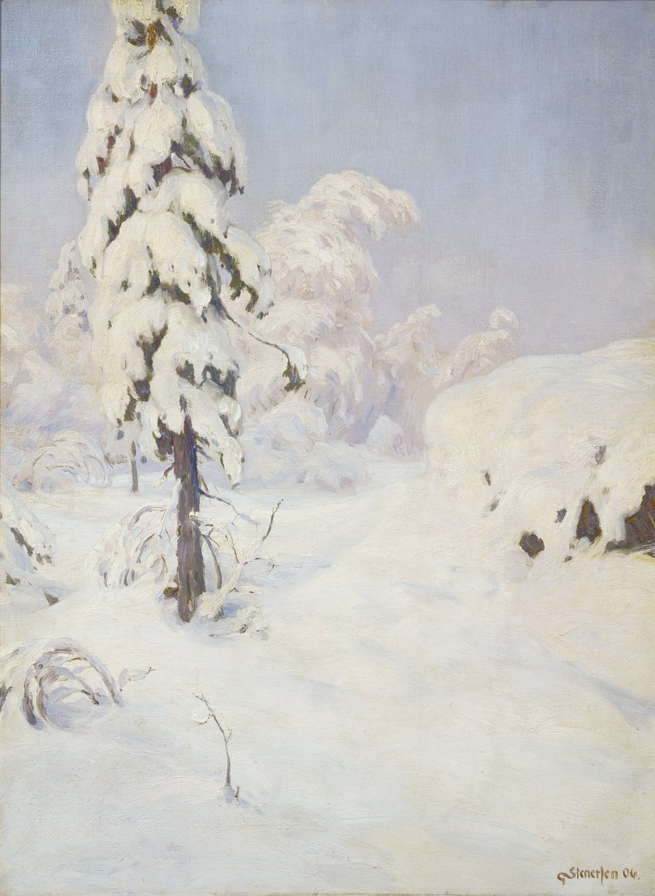 inverno na floresta de Gudmund Stenersen