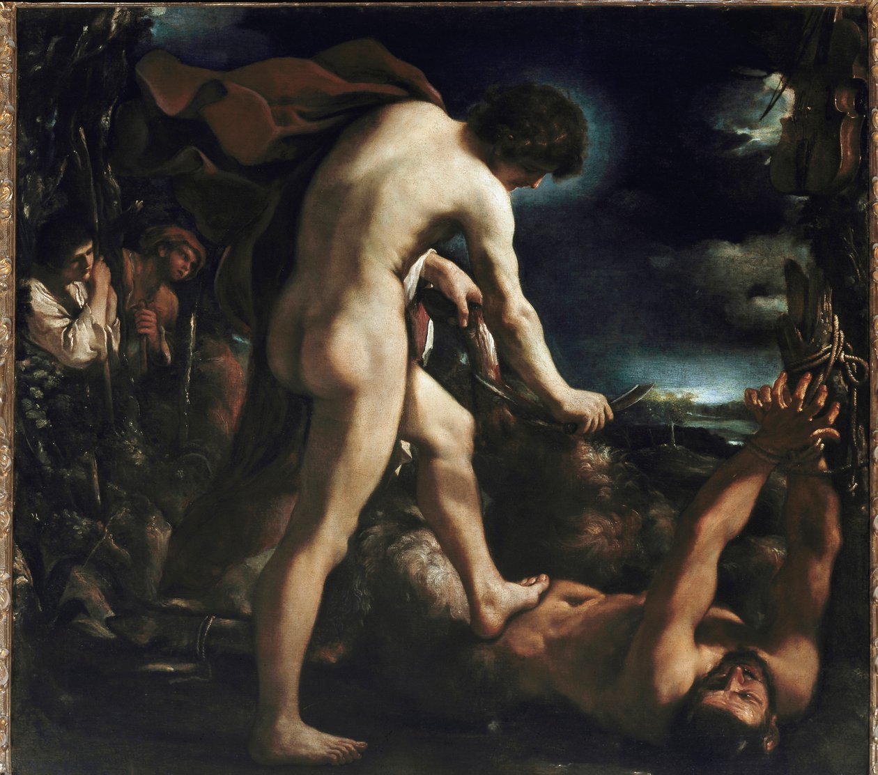 Apollo e Marsyas (óleo sobre tela de Guercino