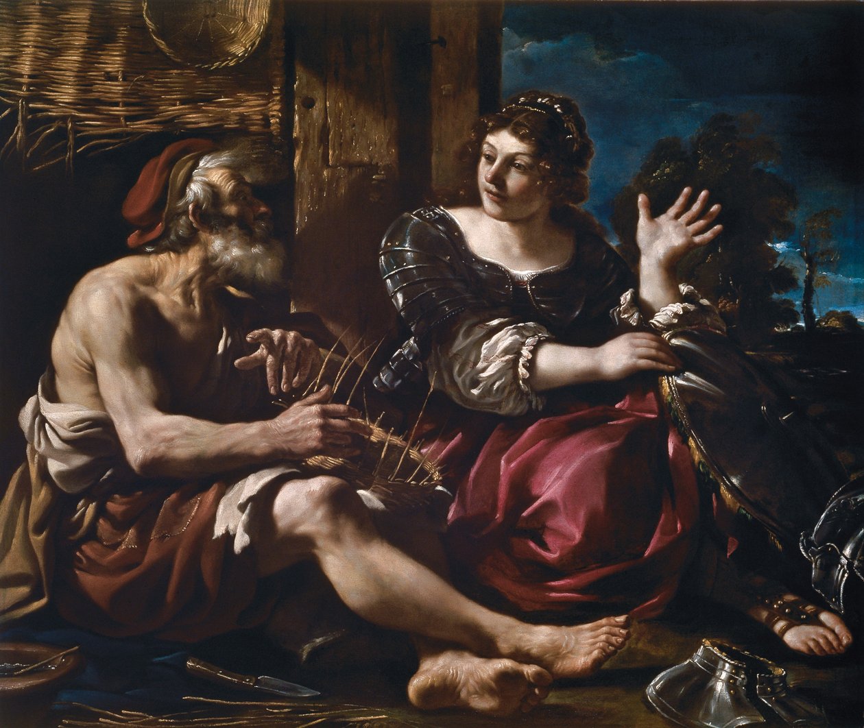 Erminia e o Pastor, ca 1619. de Guercino