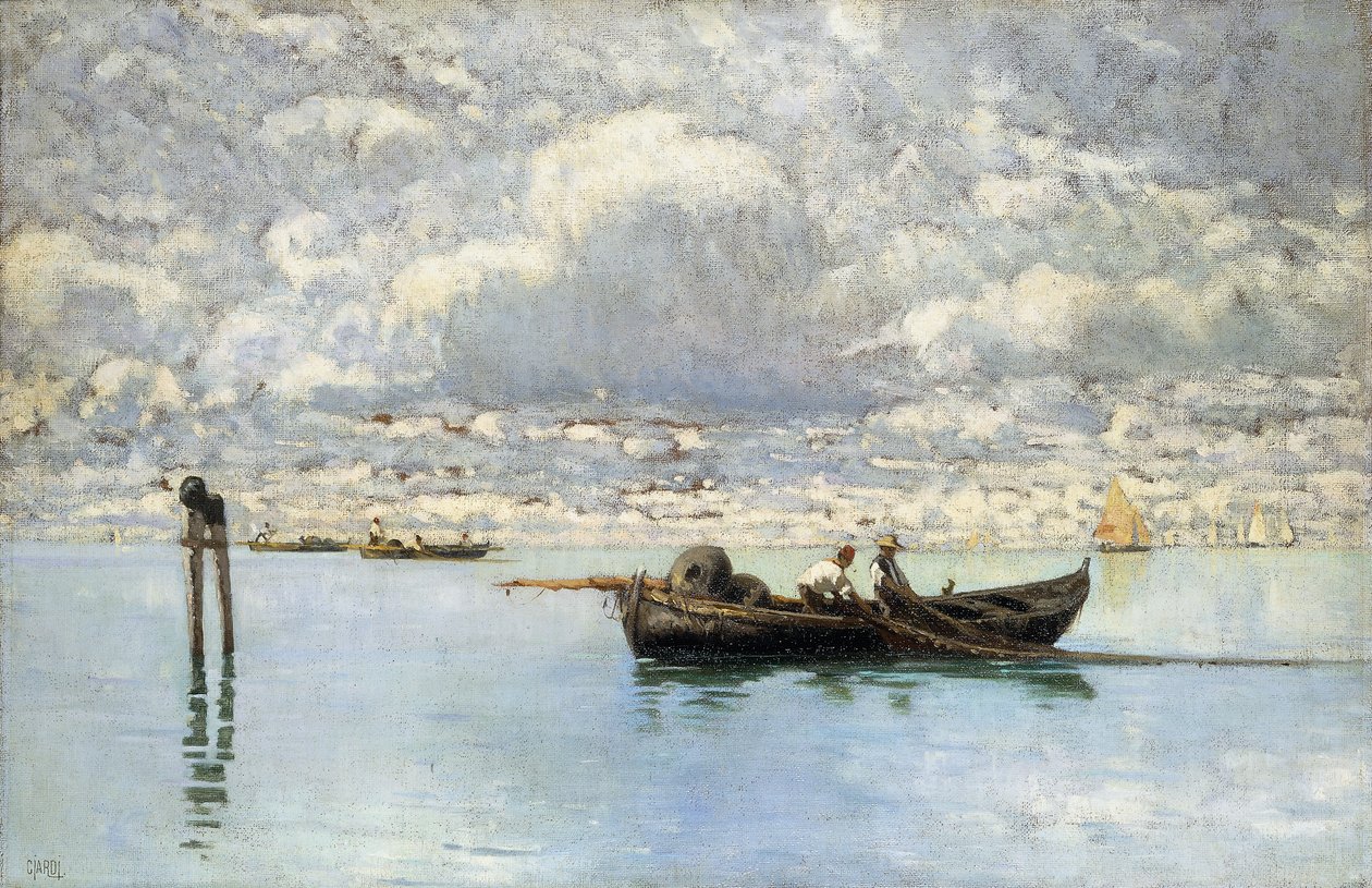 Na lagoa veneziana, de Guglielmo Ciardi