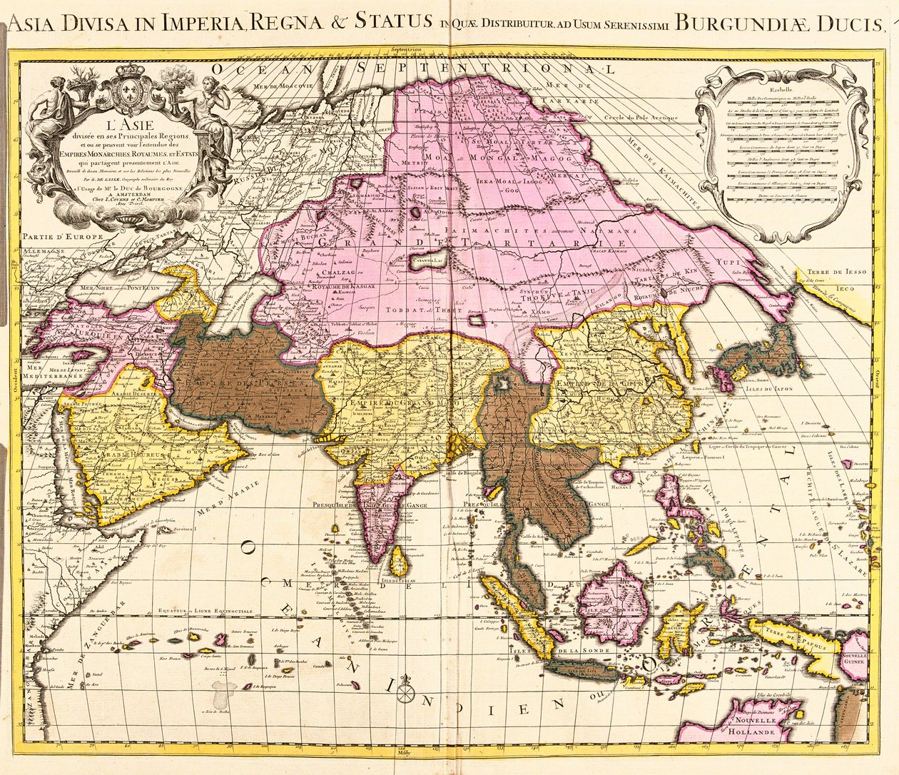 Mapa da Ásia (gravura de Guillaume Delisle