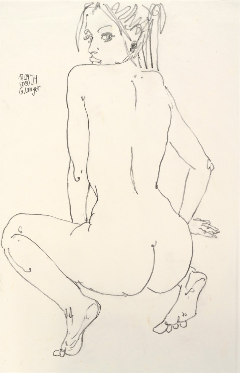 Nu feminino, mar largo de Gunter Langer