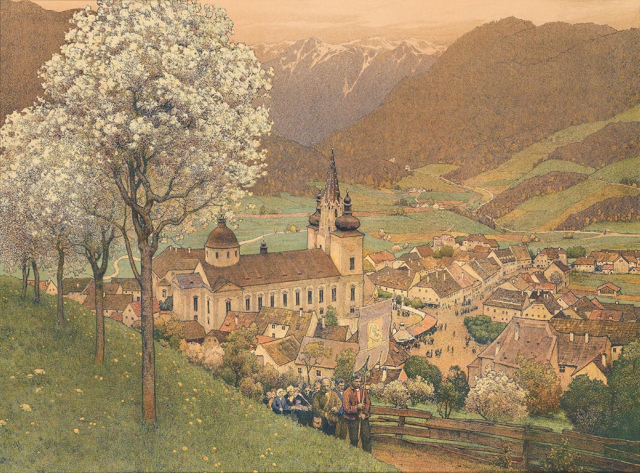 Procissão em Mariazell de Gustav Jahn
