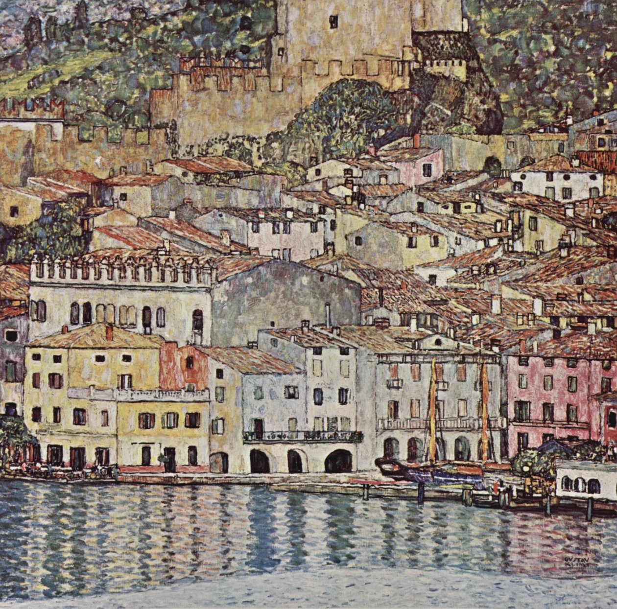 Malcesine no Lago Garda de Gustav Klimt