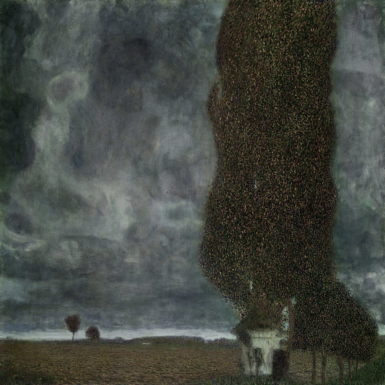Aproximando a tempestade (o grande álamo II), 1903 de Gustav Klimt