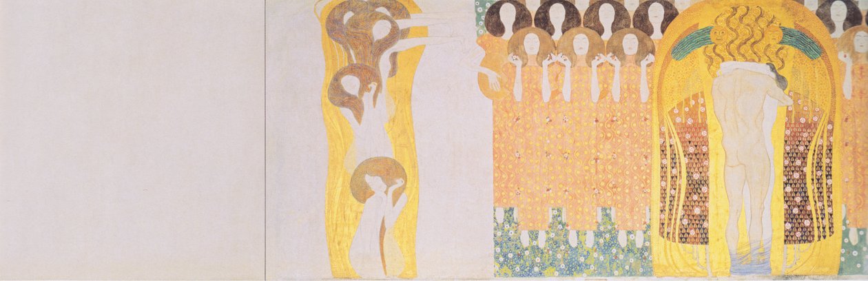 Bethovenfries - parede lateral direita de Gustav Klimt
