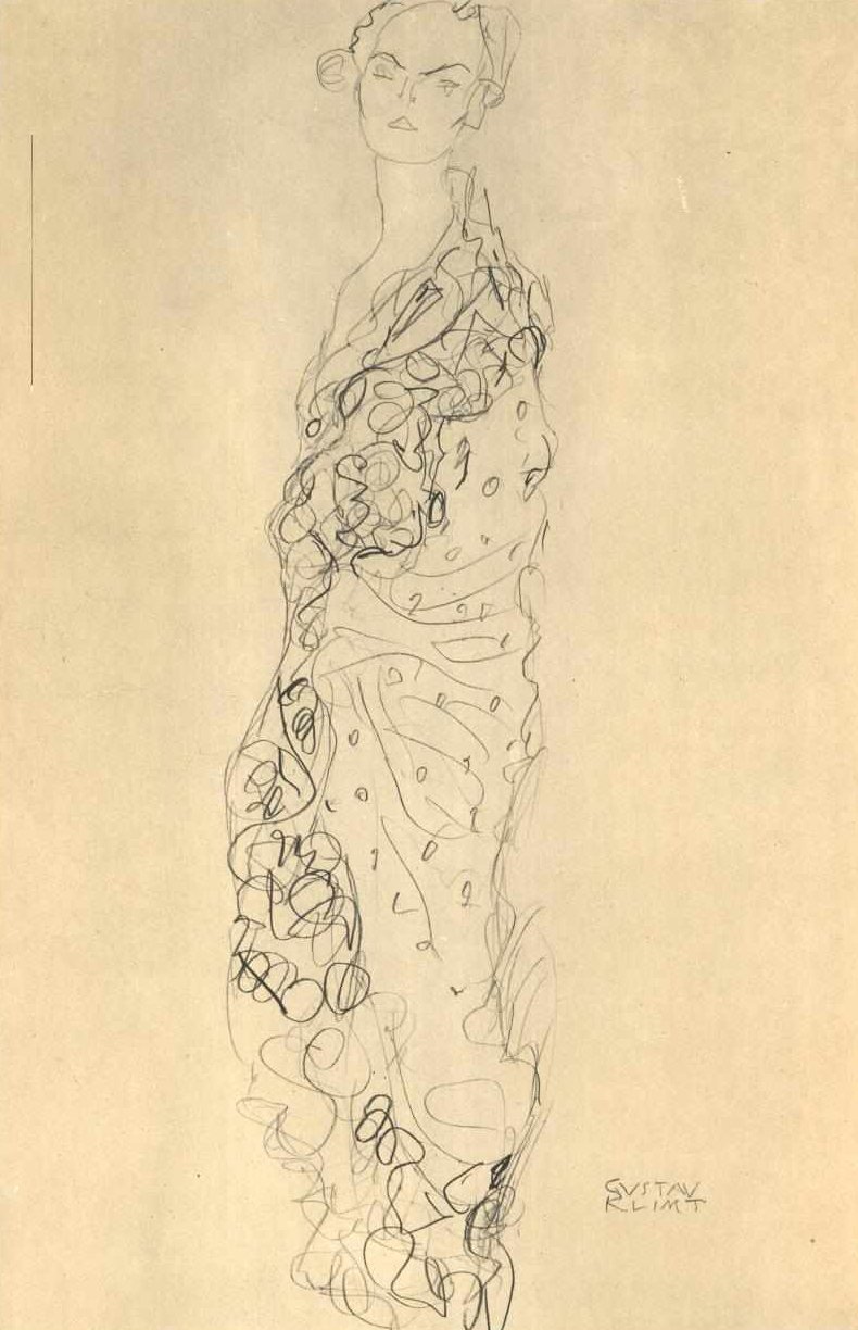 Senhora com ventilador de Gustav Klimt