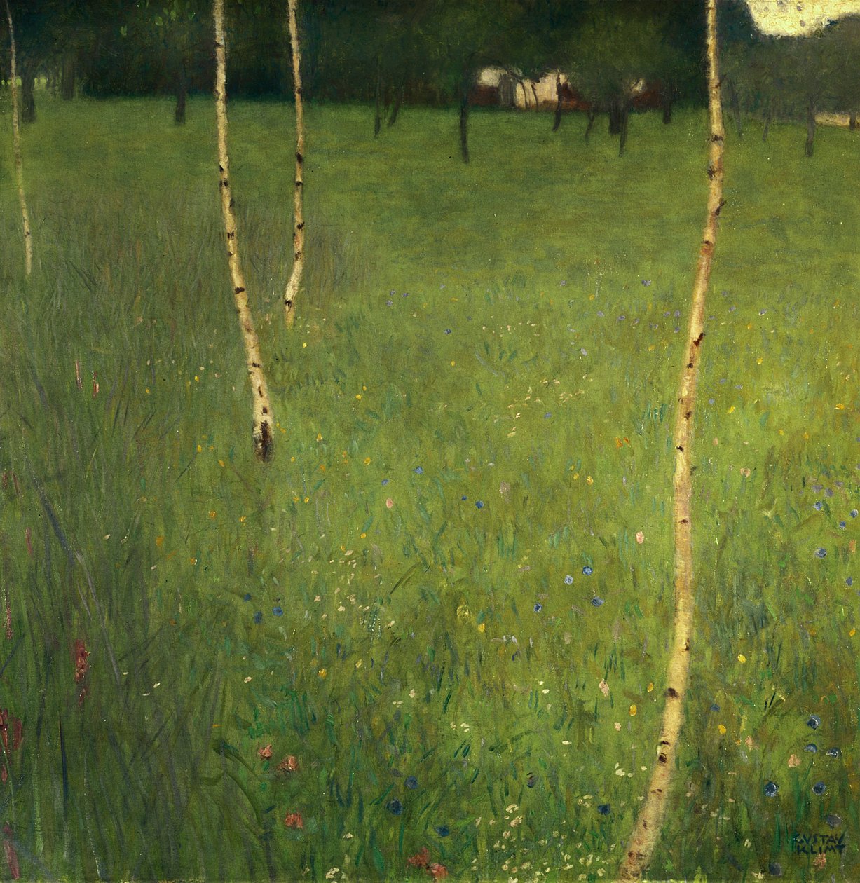 Quinta com árvores de vidoeiro, 1900 de Gustav Klimt