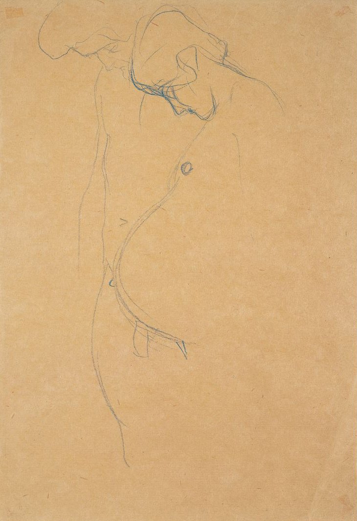Grávida de homem de Gustav Klimt