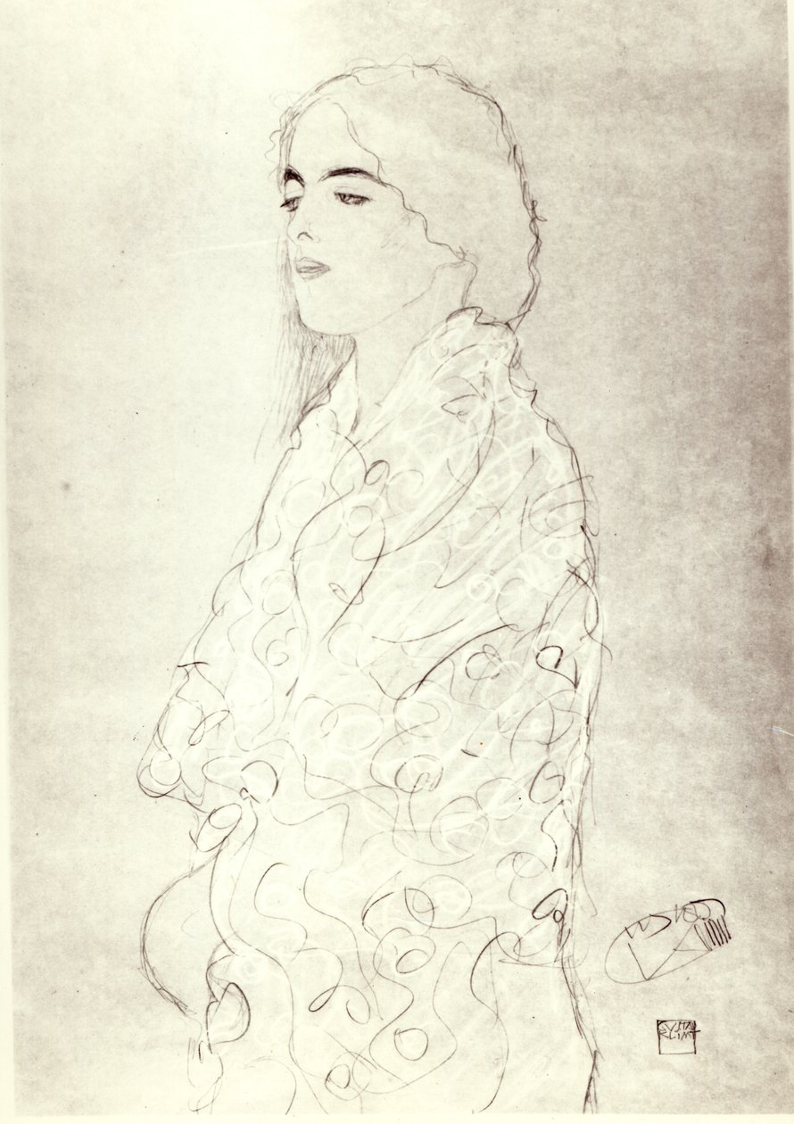 Senhora Robed ereta, c.1916 de Gustav Klimt