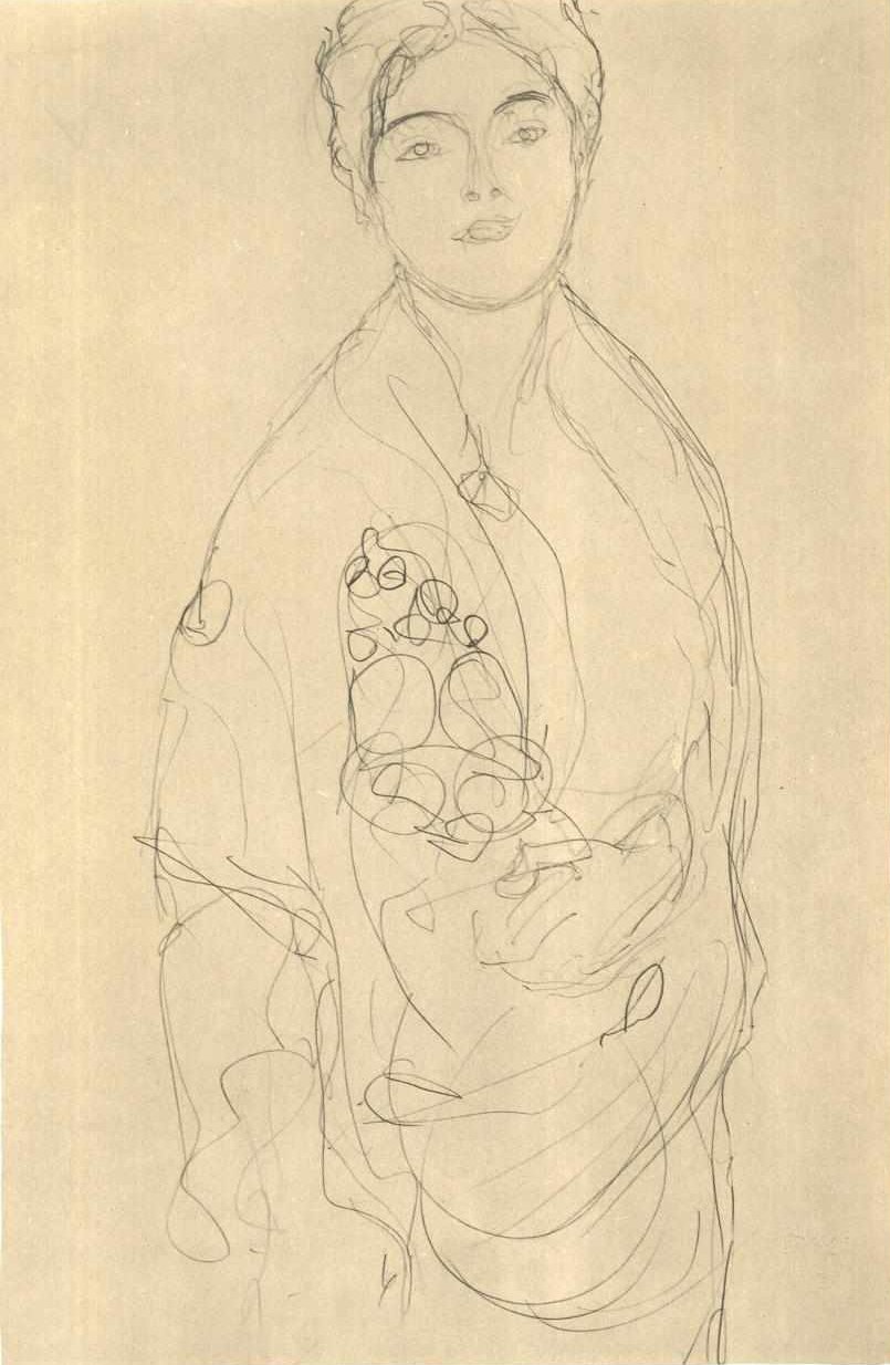 De pé algo para a direita de Gustav Klimt