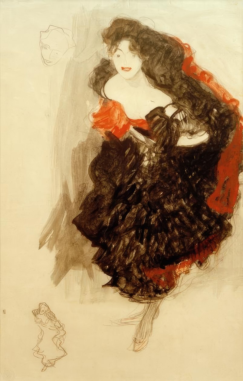 Estudo de Judite II de Gustav Klimt