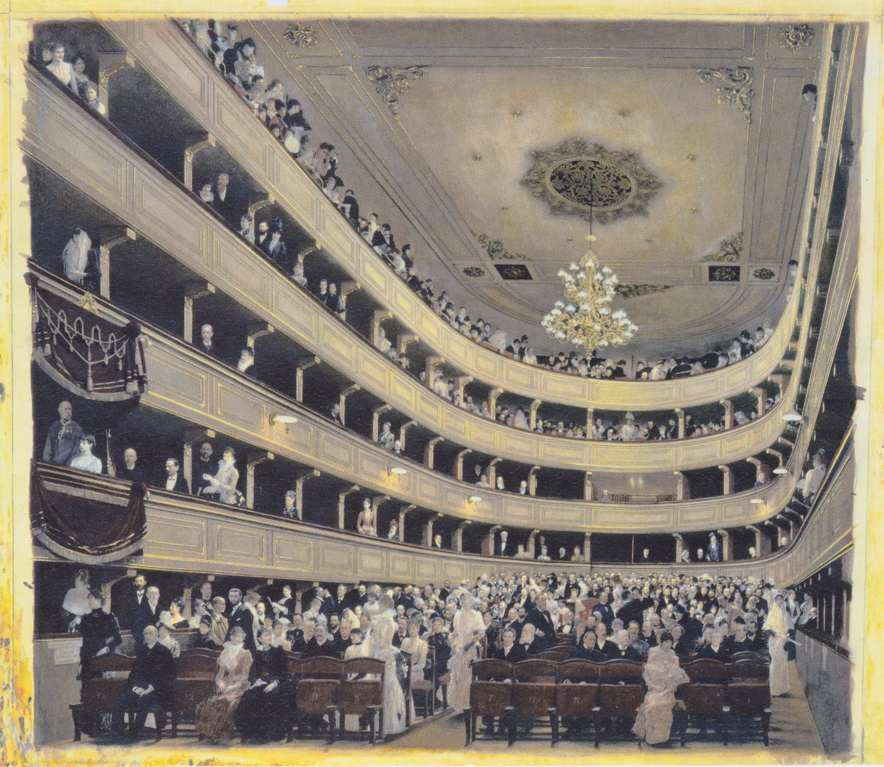 Auditório no antigo Burgtheater de Gustav Klimt
