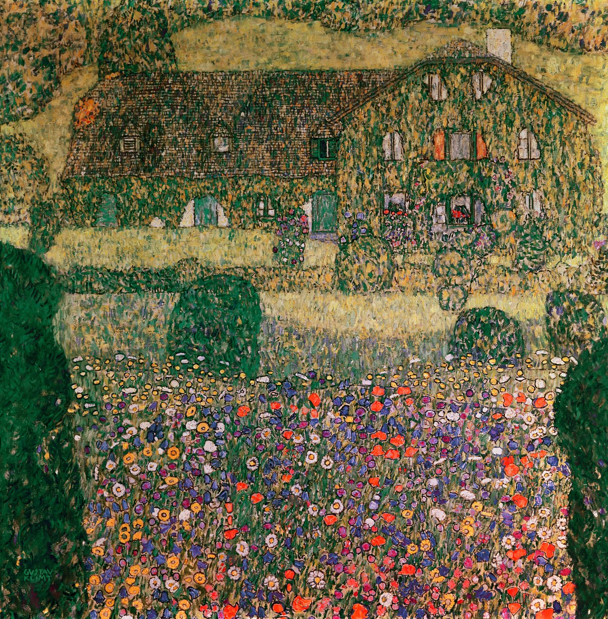 Casa de campo pelo Attersee, c.1914 de Gustav Klimt