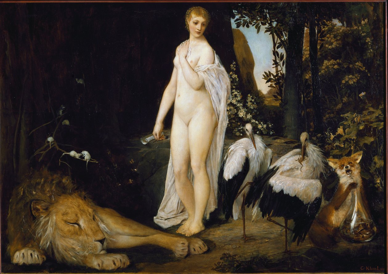 Fábula (óleo sobre tela de Gustav Klimt