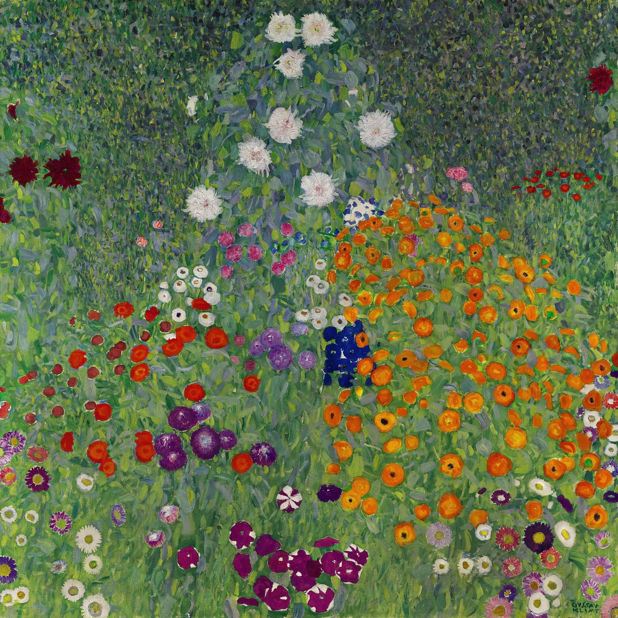 Jardim da fazenda Jardim da flor, 1907. de Gustav Klimt