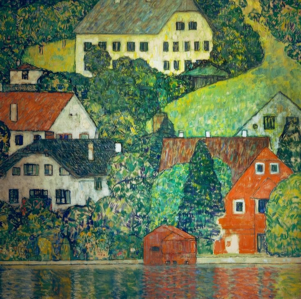 Casas em Unterach am Attersee de Gustav Klimt