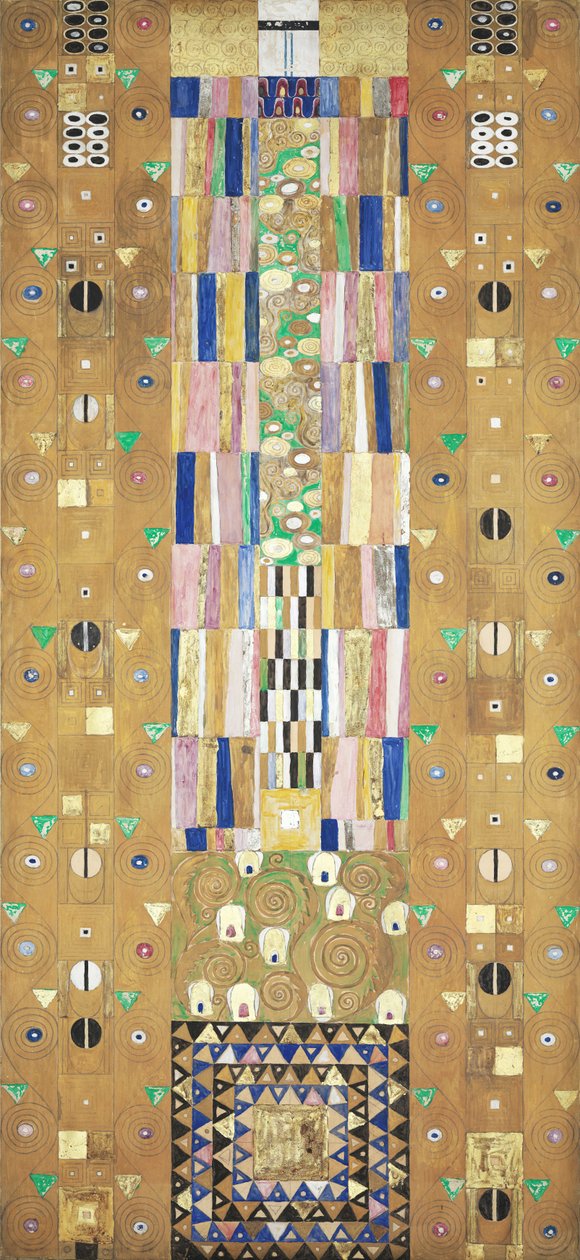 O Friso Stoclet, Detalhe: O Cavaleiro, 1905-1909. de Gustav Klimt