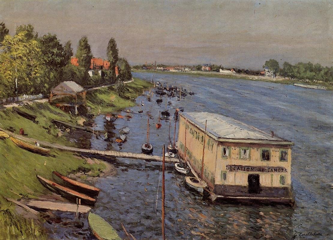 Boathouse em Argenteuil de Gustave Caillebotte