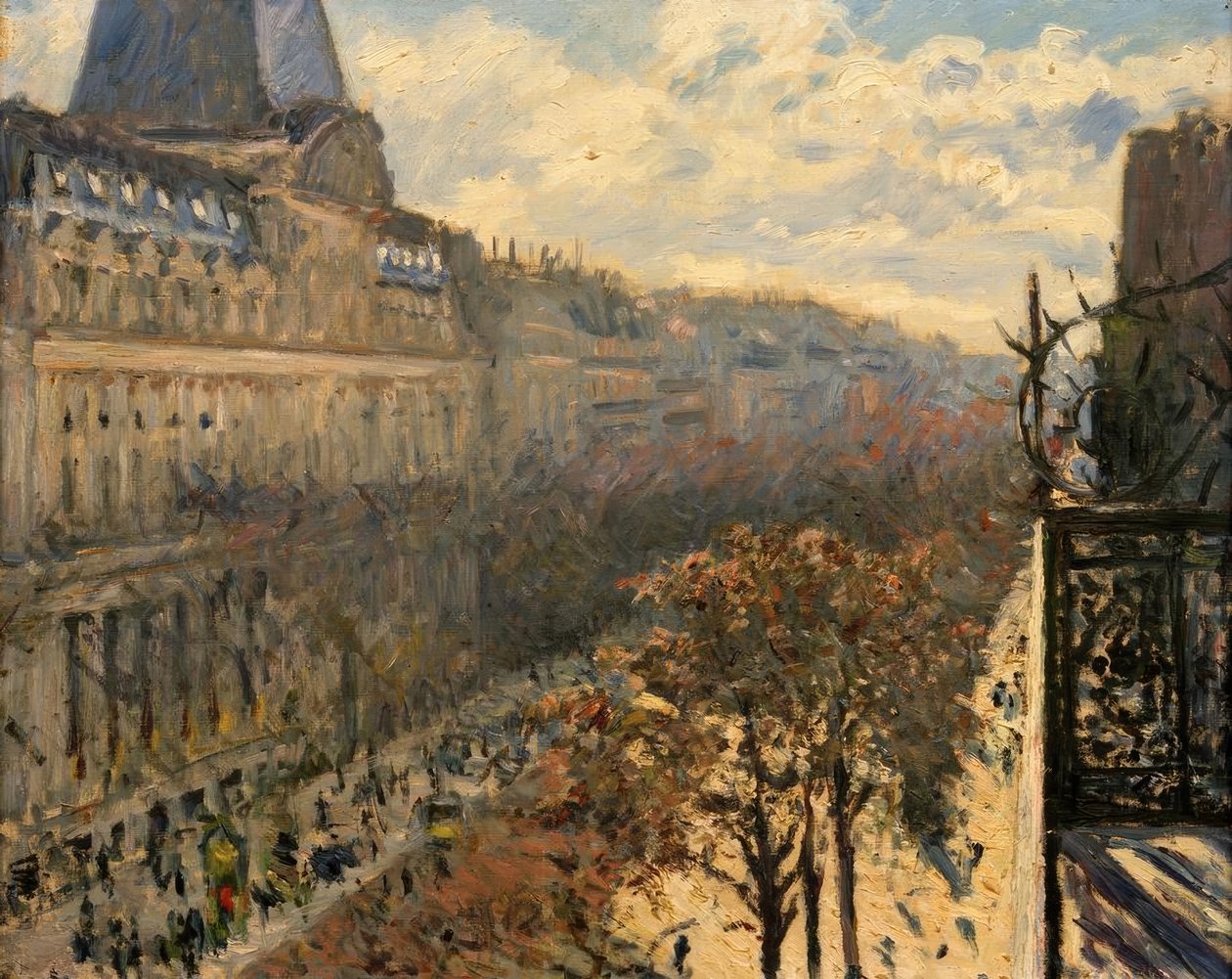 Boulevard of Italianos de Gustave Caillebotte