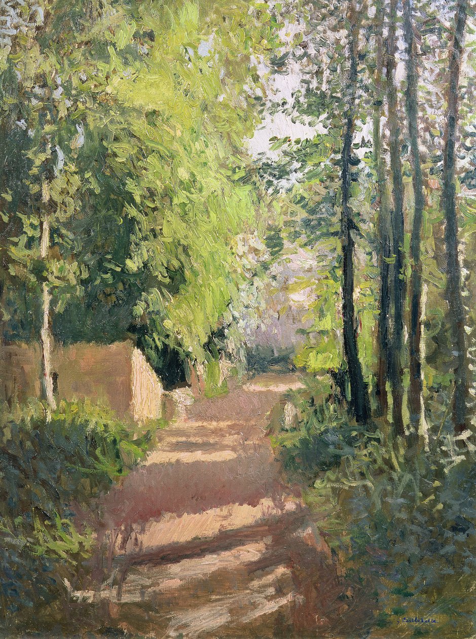 Caminho em madeira na Normandia de Gustave Caillebotte