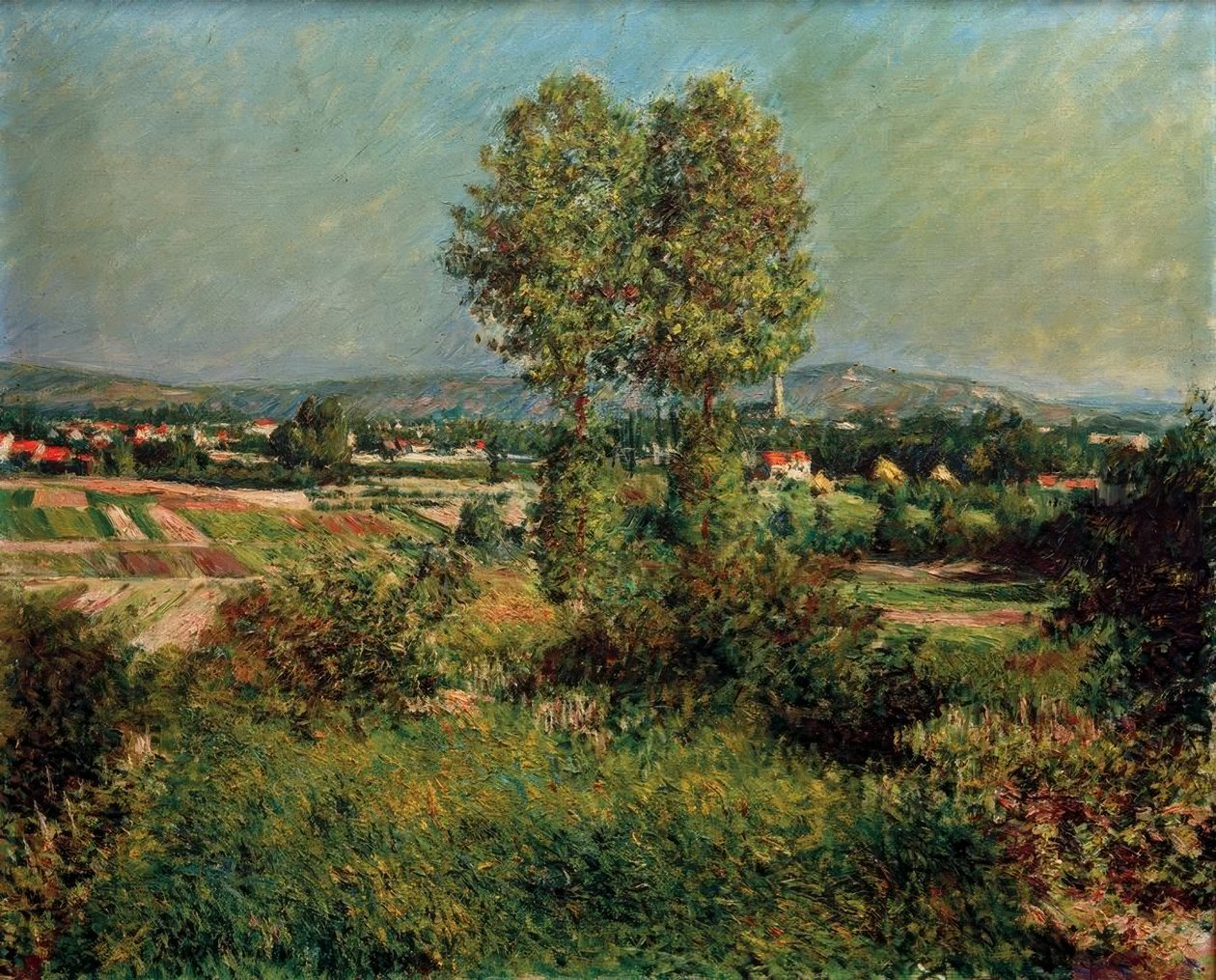 Paisagem em Argenteuil de Gustave Caillebotte