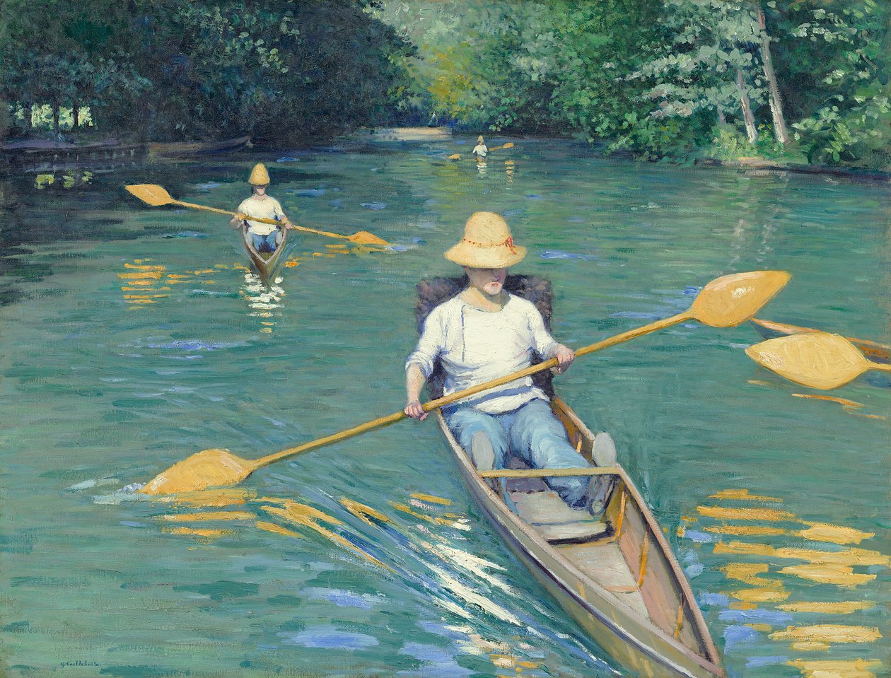 Skiffs, 1877 de Gustave Caillebotte