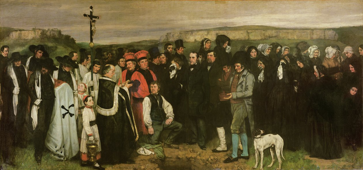Enterro em Ornans, 1849-50 de Gustave Courbet