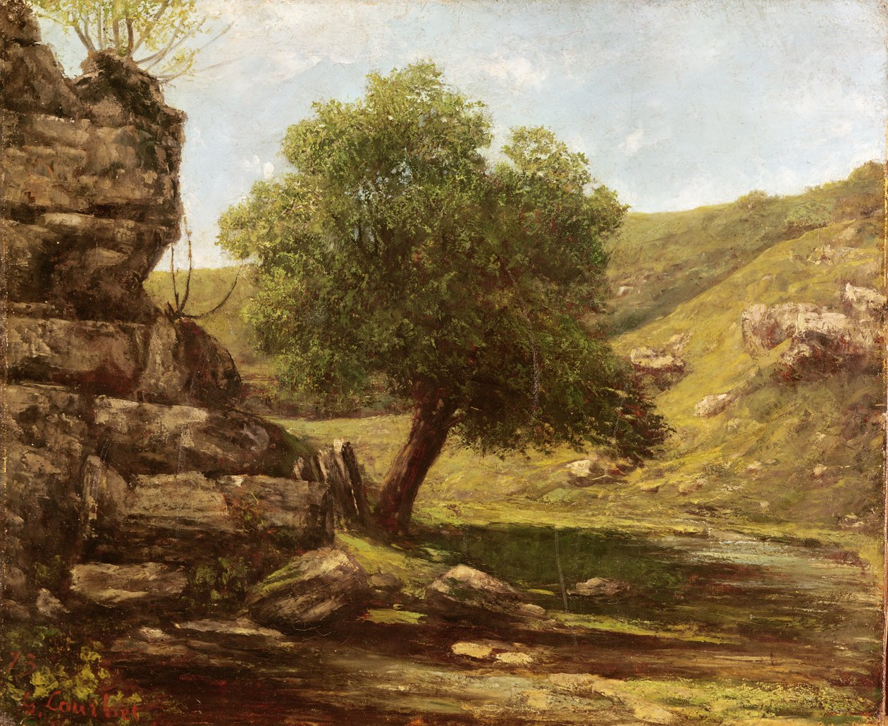 Paisagem, 1873 de Gustave Courbet