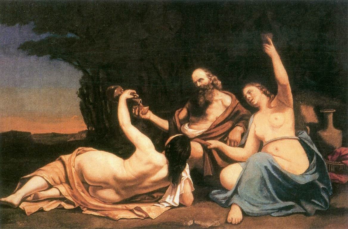 Lot e suas filhas de Gustave Courbet