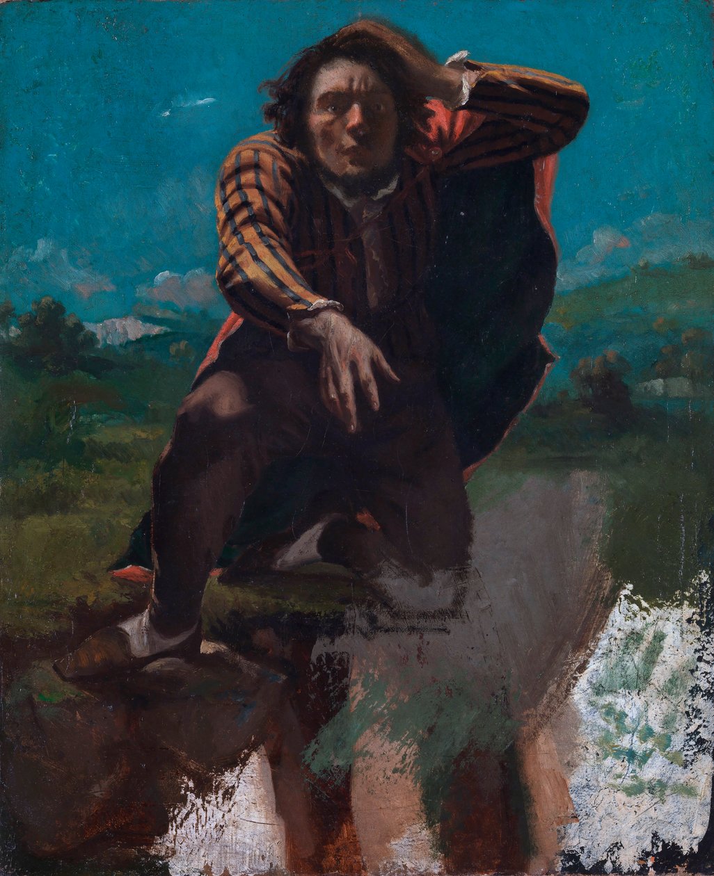 Na beira do penhasco de Gustave Courbet