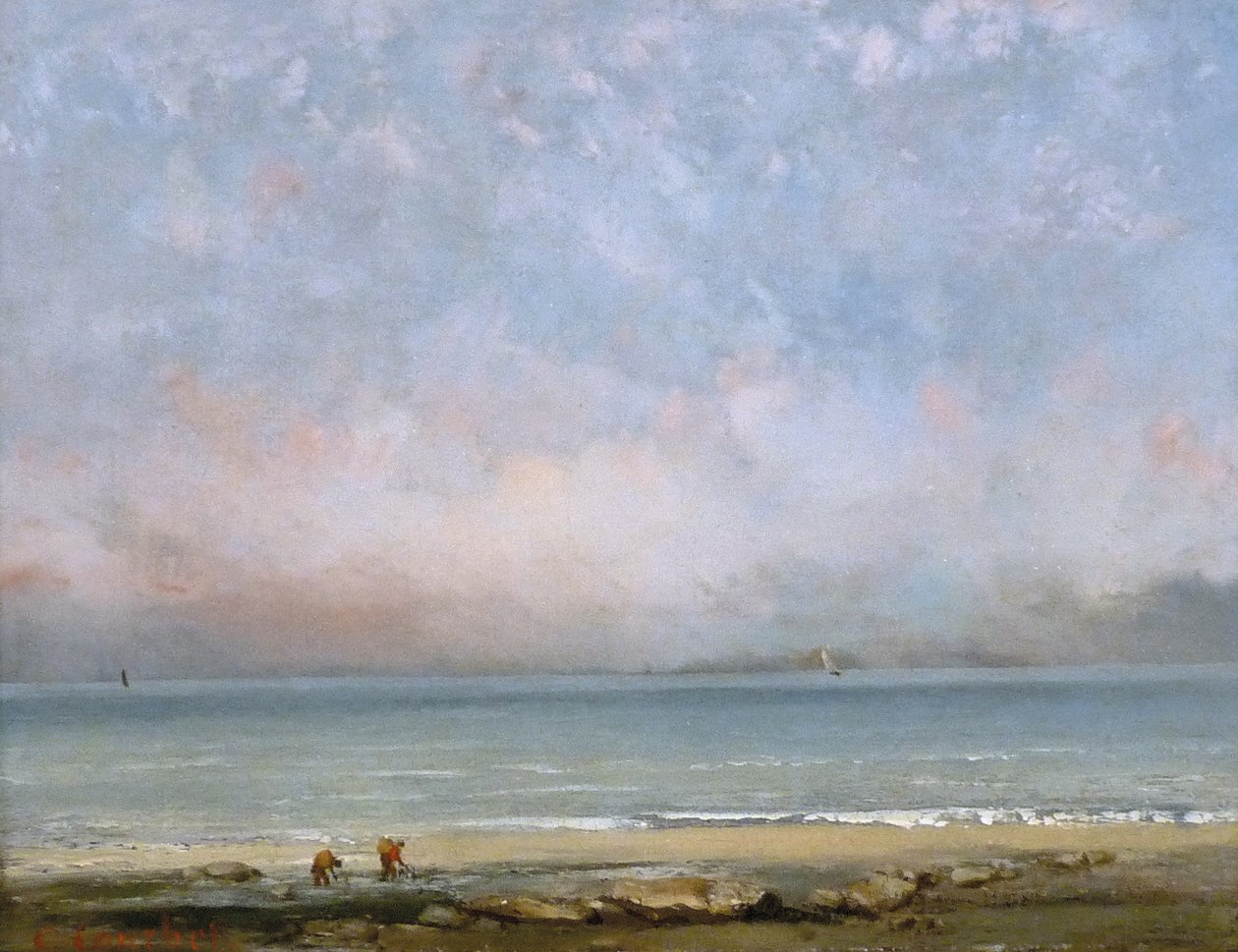 A praia em Trouville de Gustave Courbet