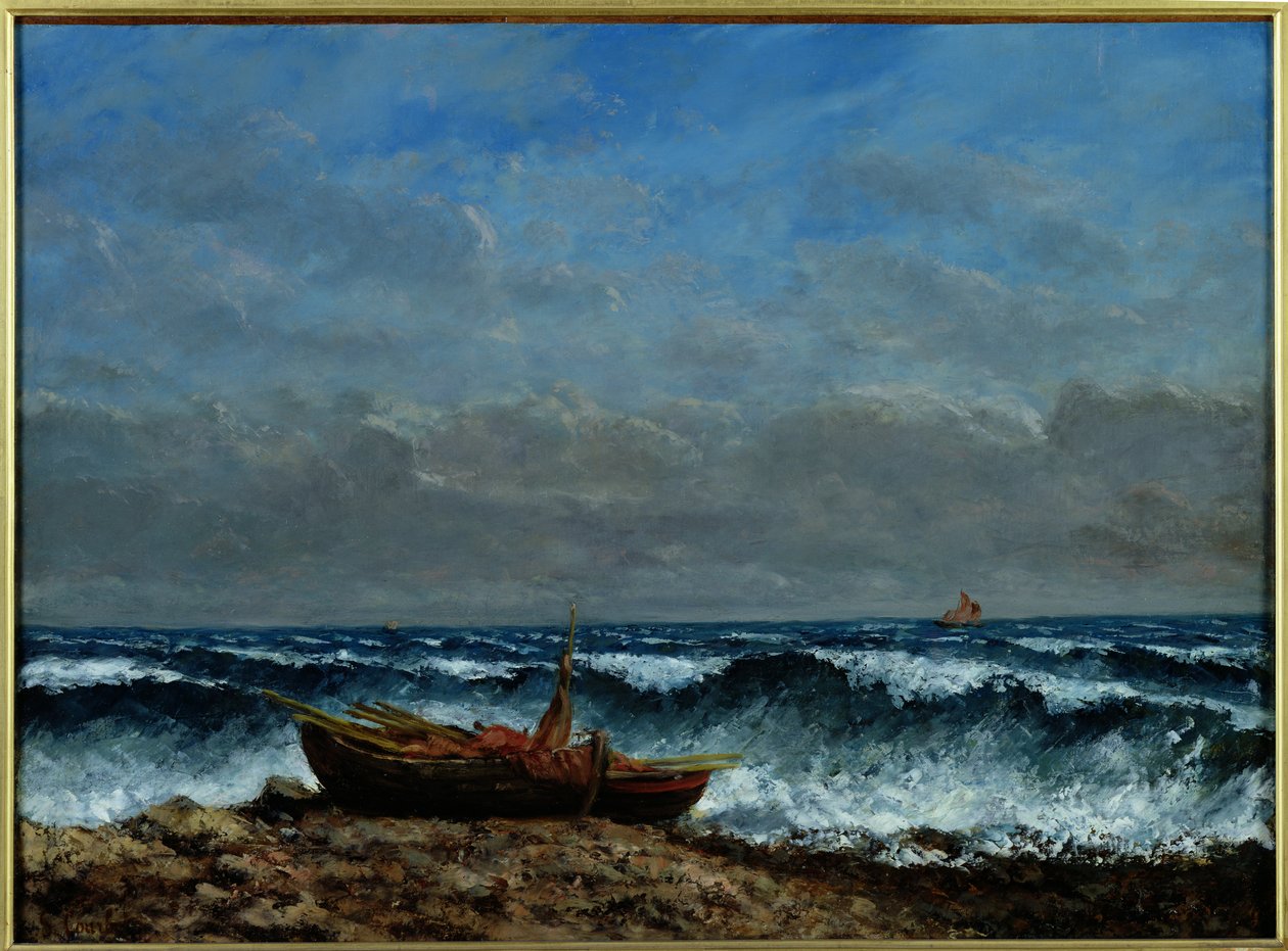 O mar tempestuoso ou, a onda de Gustave Courbet