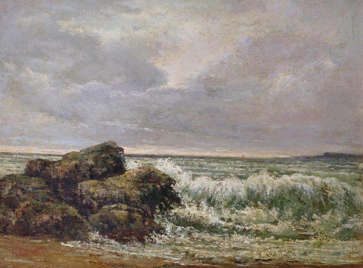A onda, 1869 de Gustave Courbet