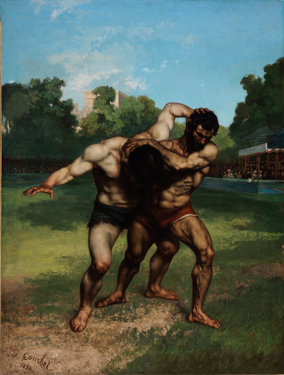 Os lutadores de Gustave Courbet