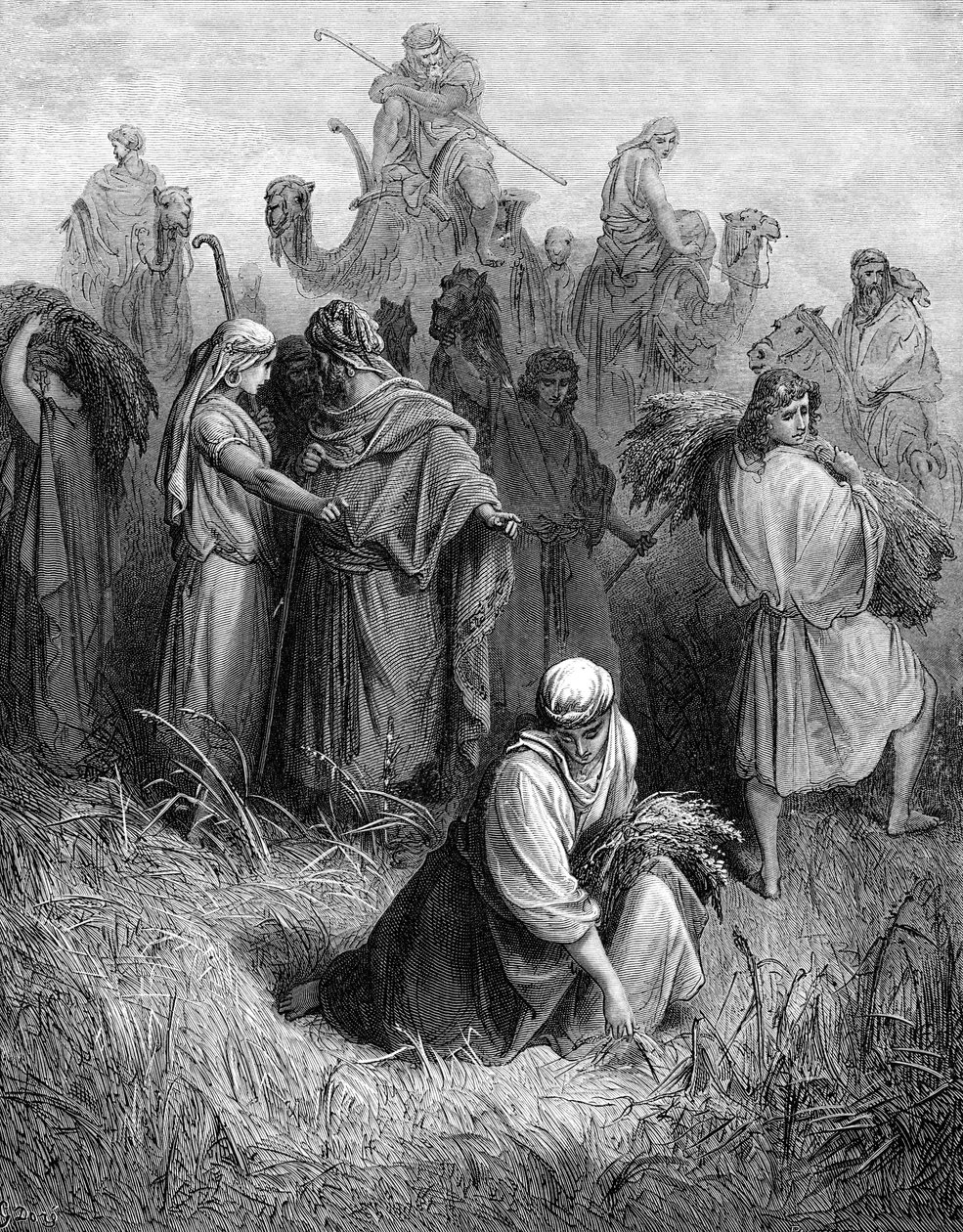 Boaz e Rute - Bíblia de Gustave Dore