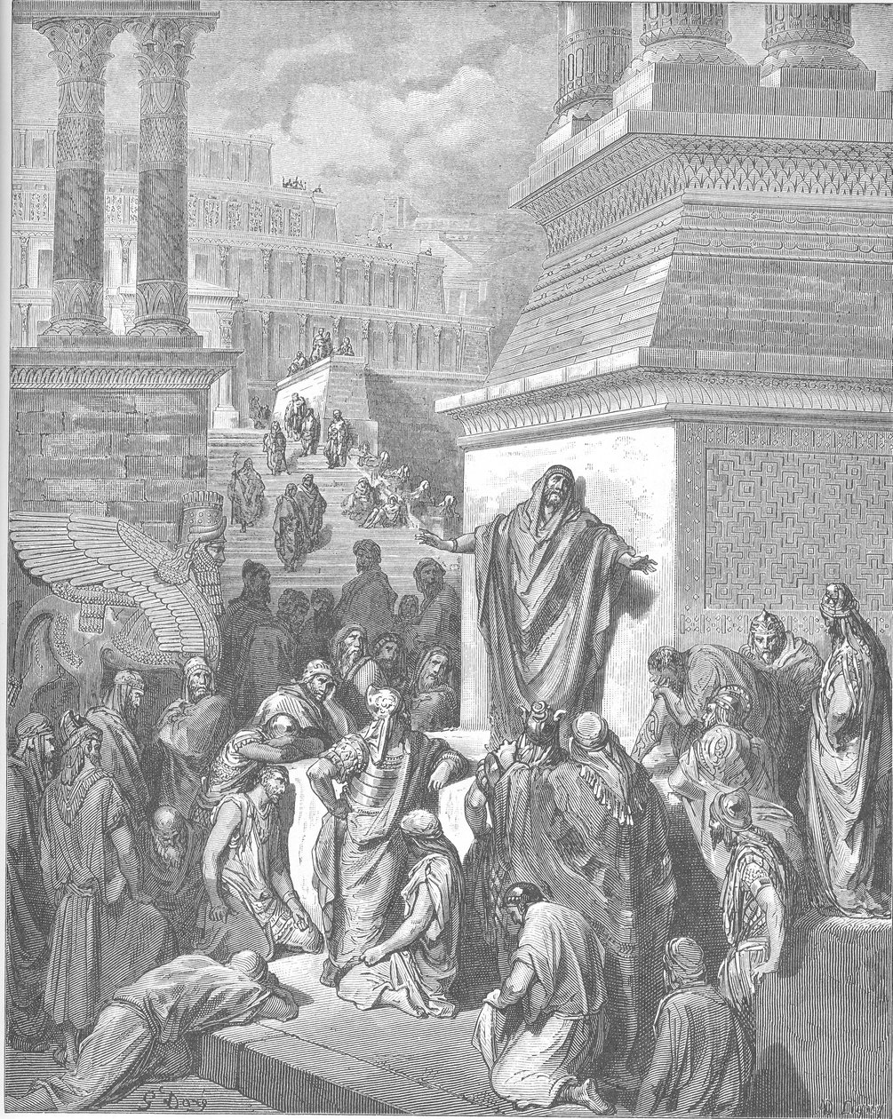 Jonas Prega aos Ninivitas de Gustave Dore