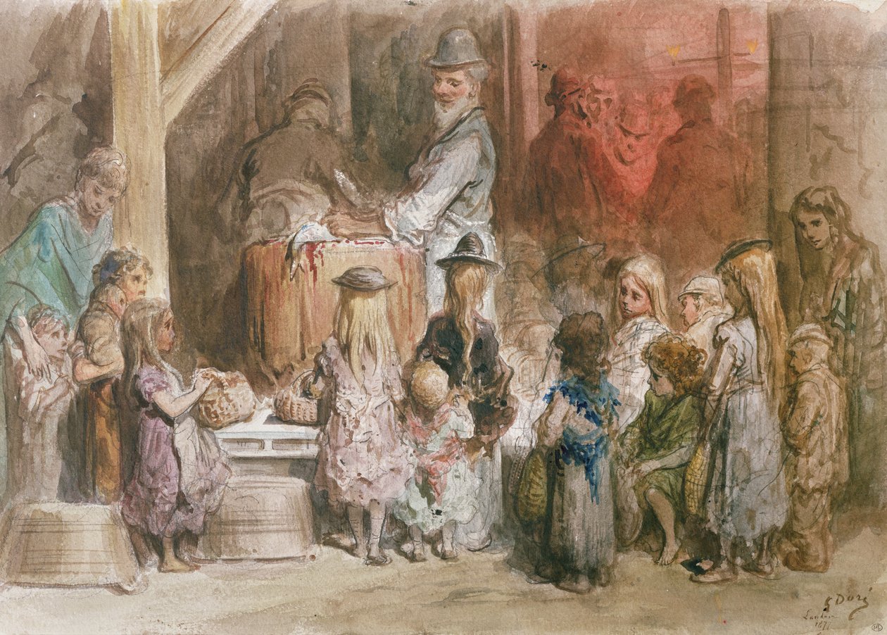 A caridade dos peixeiros de Gustave Dore