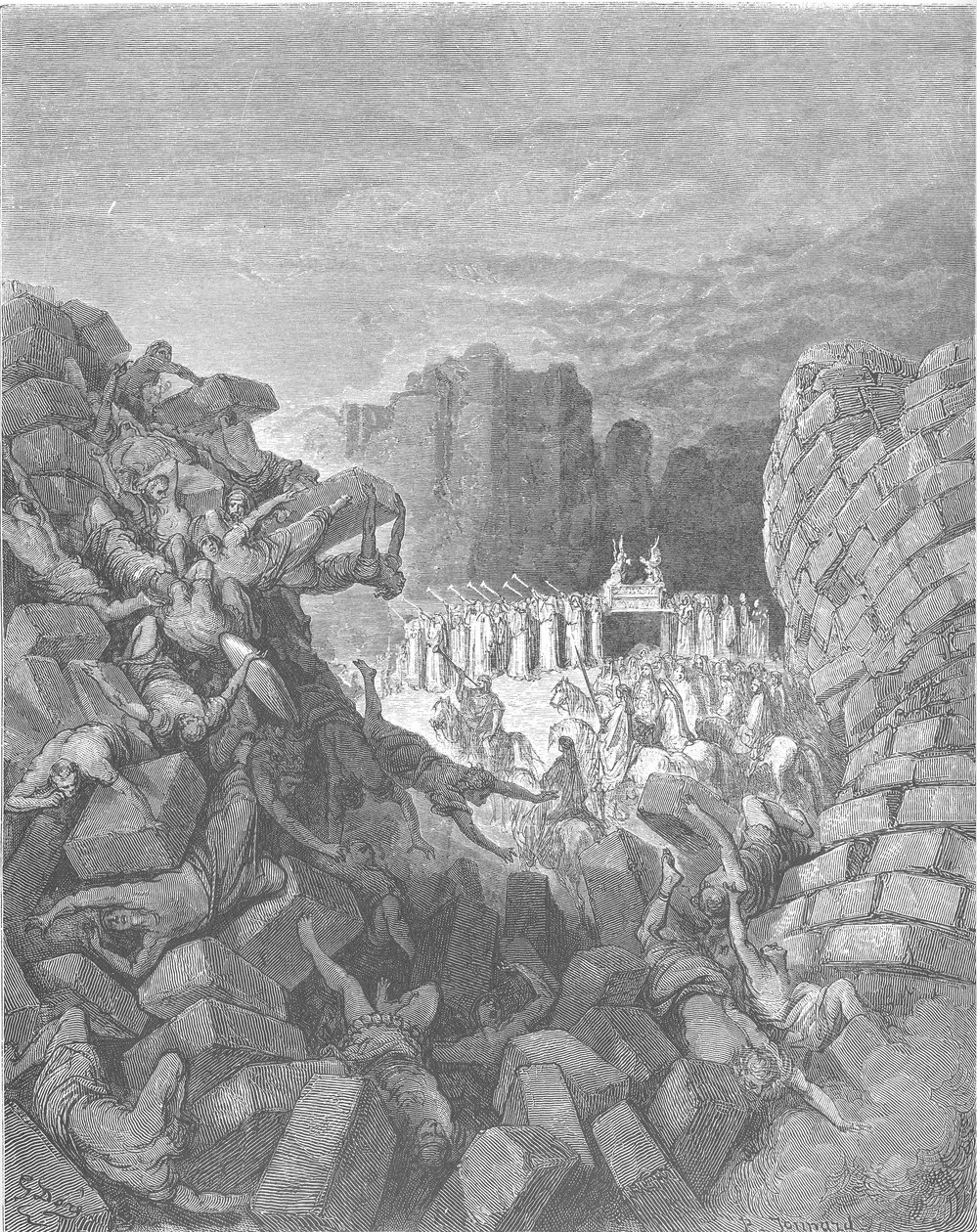 As muralhas de Jericó caem de Gustave Dore