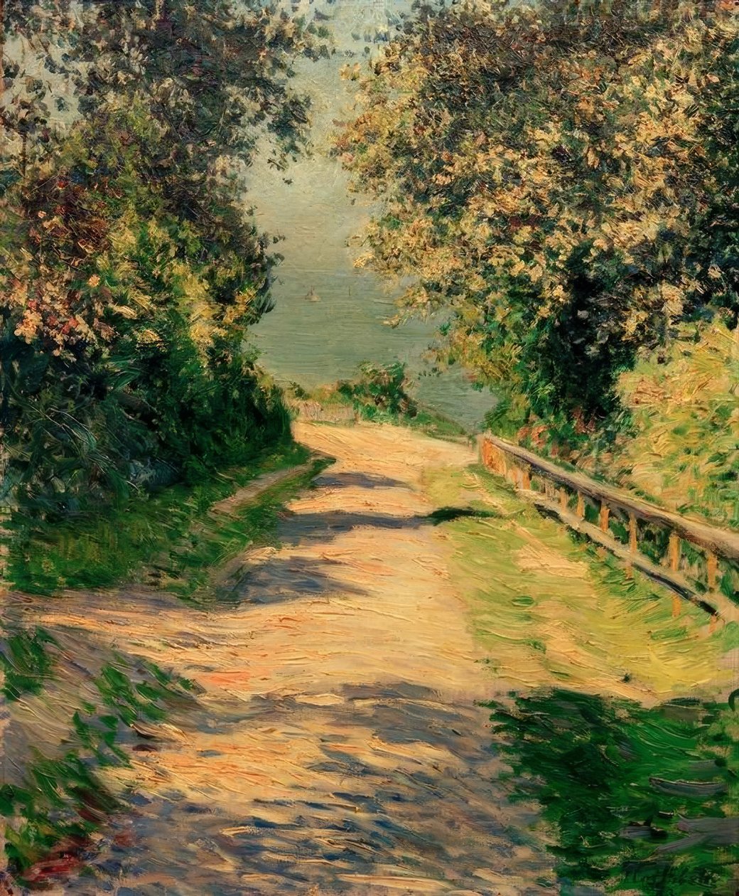 Beco da vila de flores, Trouville de Gustave Caillebotte